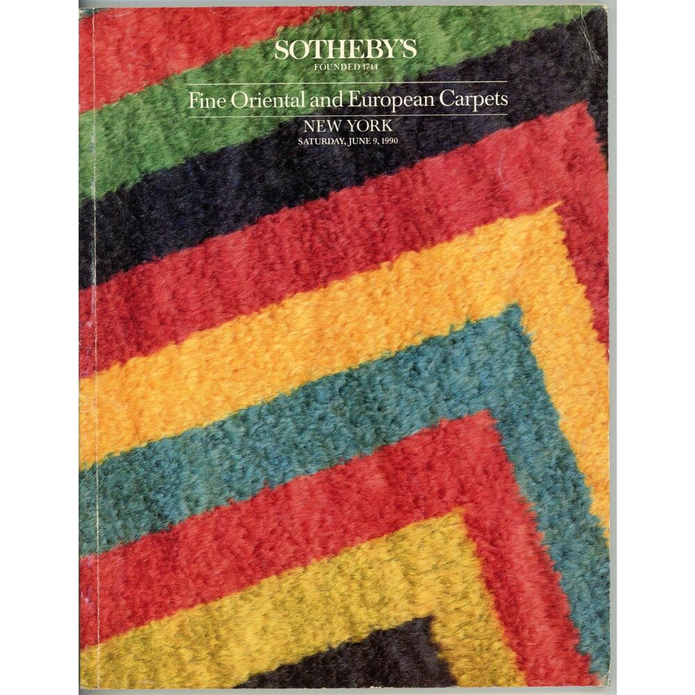 Sothebys Auction Catalog Sale Fine Oriental European Carpets June 1990 New York
